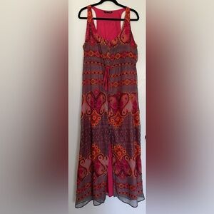 KAS New York Paisley Button Front Maxi Dress - Size L